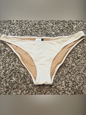 BCBGMaxAzria Tan Swim Bottom Cream Nude White MEDIUM Great Condition